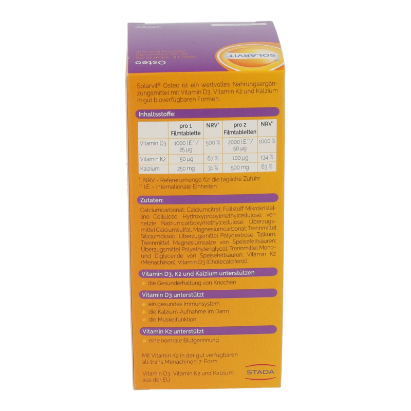 Solarvit OSTEO D3 K2 Ca Filmtabletten 60 Stk.