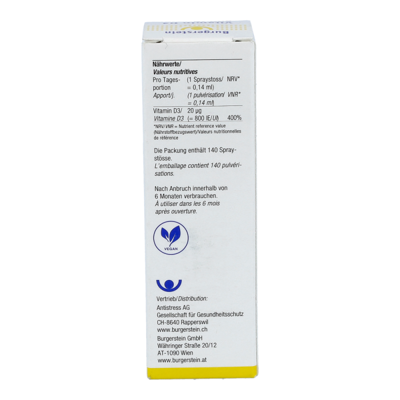 Burgerstein Vitamin D3 Spray 800 I.E. 20 ml