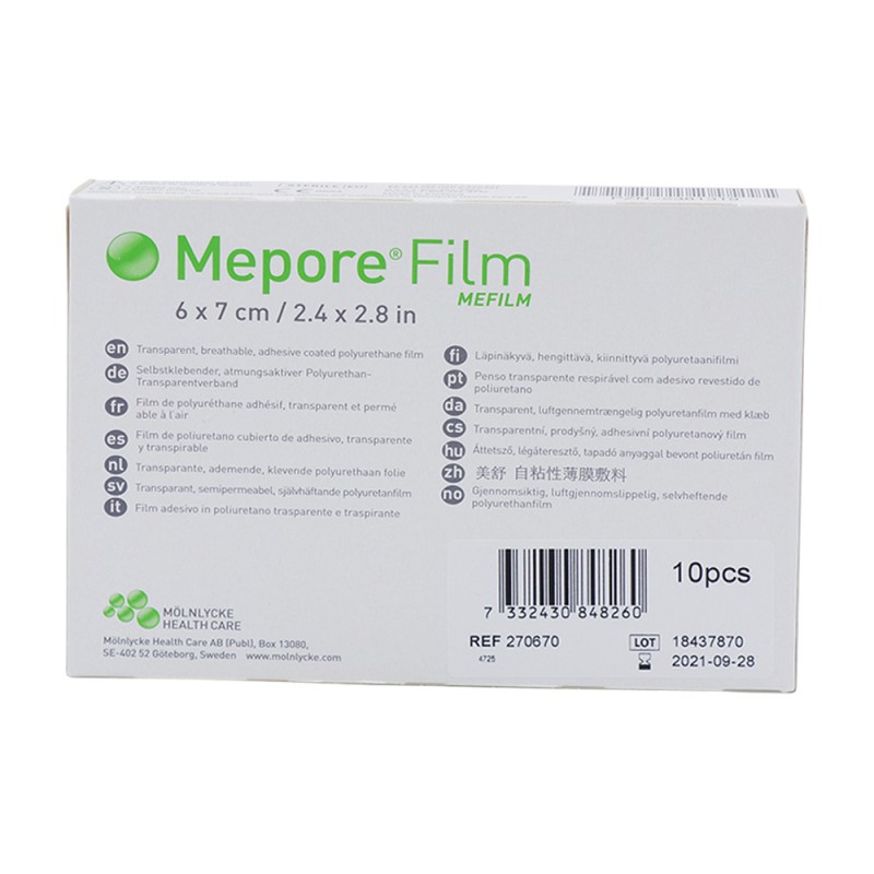 Mölnlycke Mepore Film steril 10 Stk. 6 x 7cm