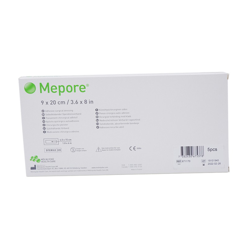 Mölnlycke Mepore Verband Steril pharm 5 Stk. 9 x 20 cm