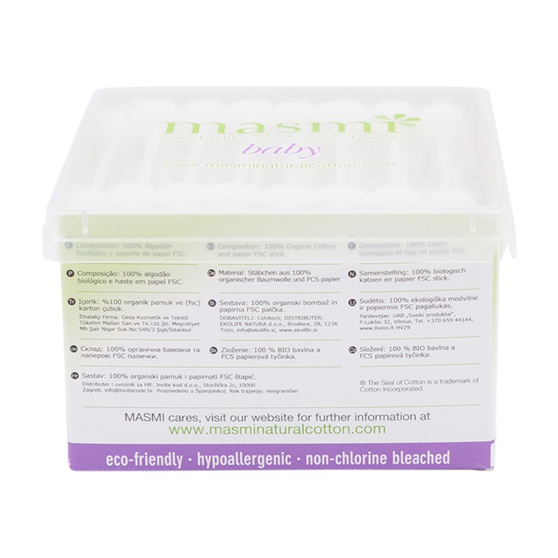 Masmi BIO Ohrenstäbchen Baby 56 Stk.
