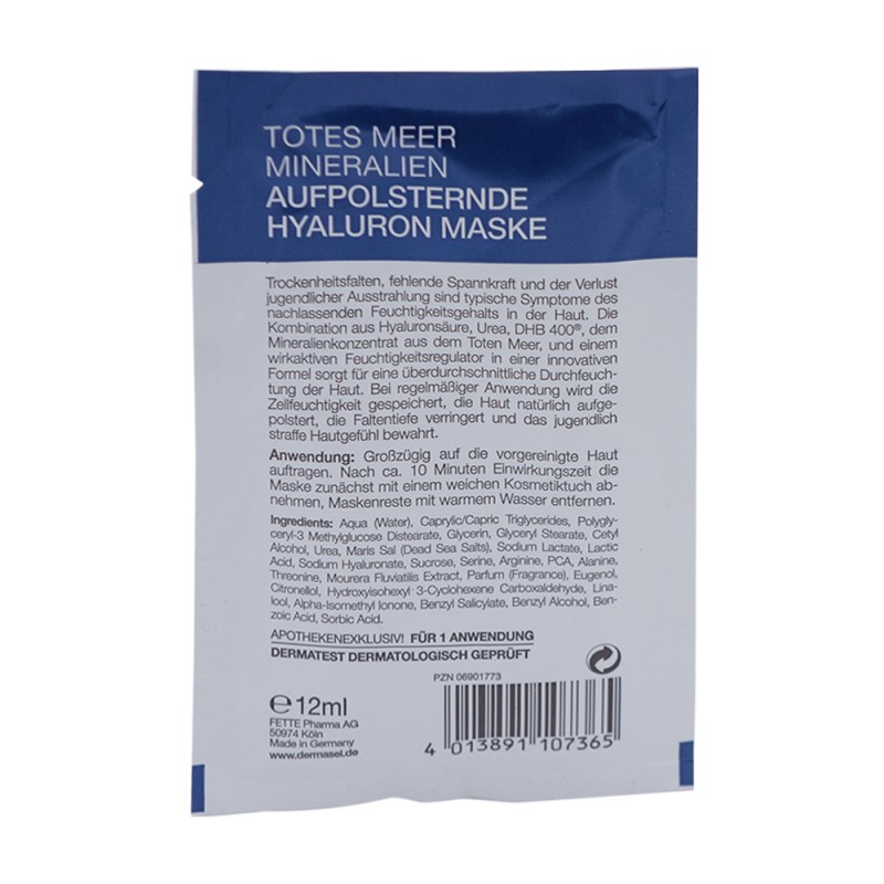Dermasel med Totes Meer Maske Hyaluron 12 ml
