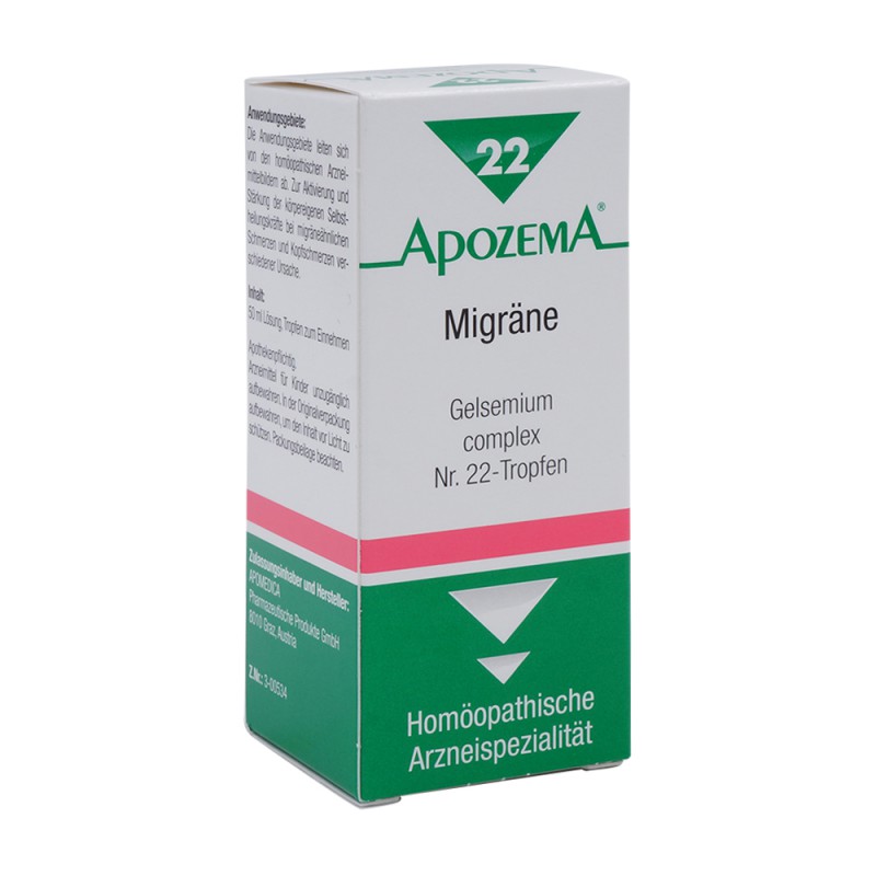 Apozema Tropfen Nr. 22 Migräne 50 ml