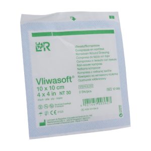 Vliwasoft Vliesstoffkompresse 4-fach steril 2 Stk. 10 x 10 cm