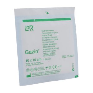 Gazin Mullkompresse steril 2 Stk. 8-fach 10 x 10 cm