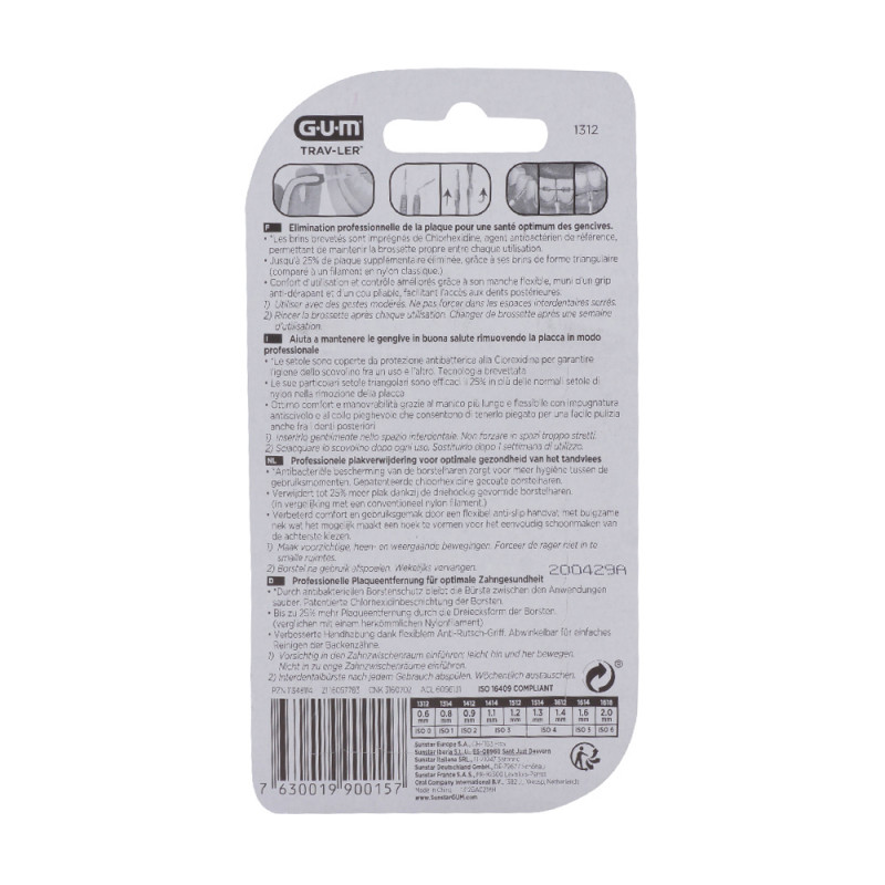 Gum TRAV-LER Inderdentalbürsten 0.6 mm 6 Stk.