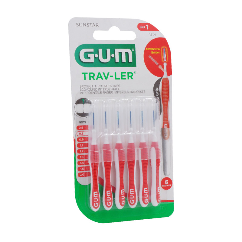 Gum TRAV-LER Inderdentalbürsten 0.8 mm 6 Stk.