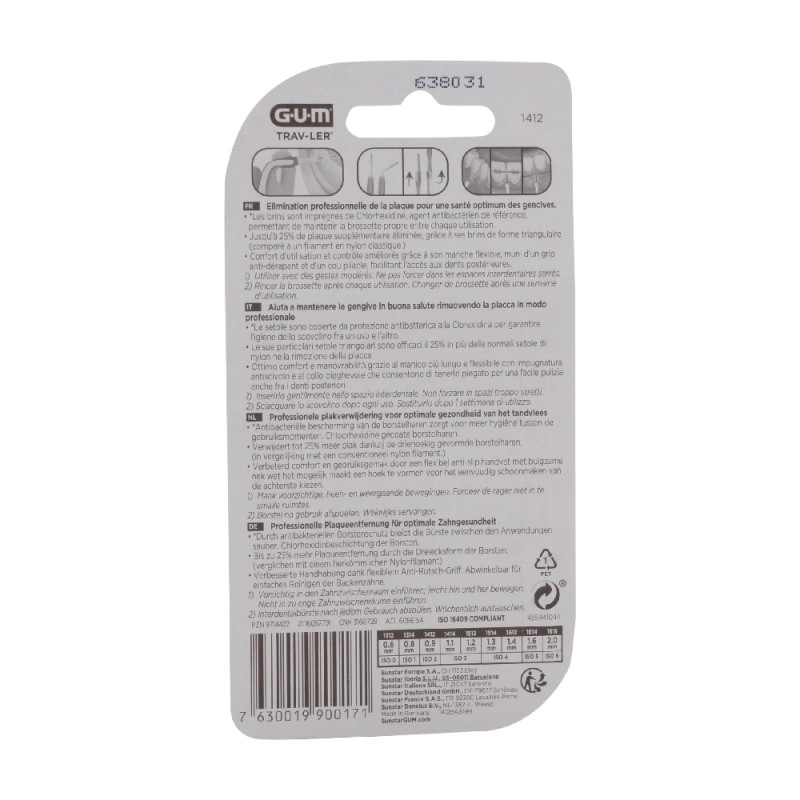 Gum TRAV-LER Inderdentalbürsten 0.9 mm 6 Stk.
