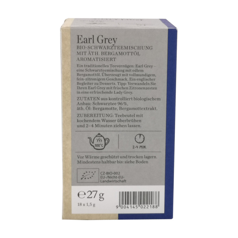 Sonnentor Earl Grey Schwarztee 18 Btl. BIO
