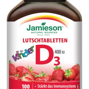 Jamieson Vitamin D3 400 IU Erbeere für Kinder 100 Tbl.