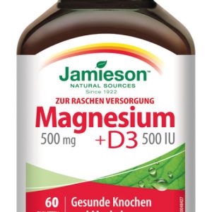 Jamieson MAGNESIUM 500MG + VITAMIN D3 60 ST