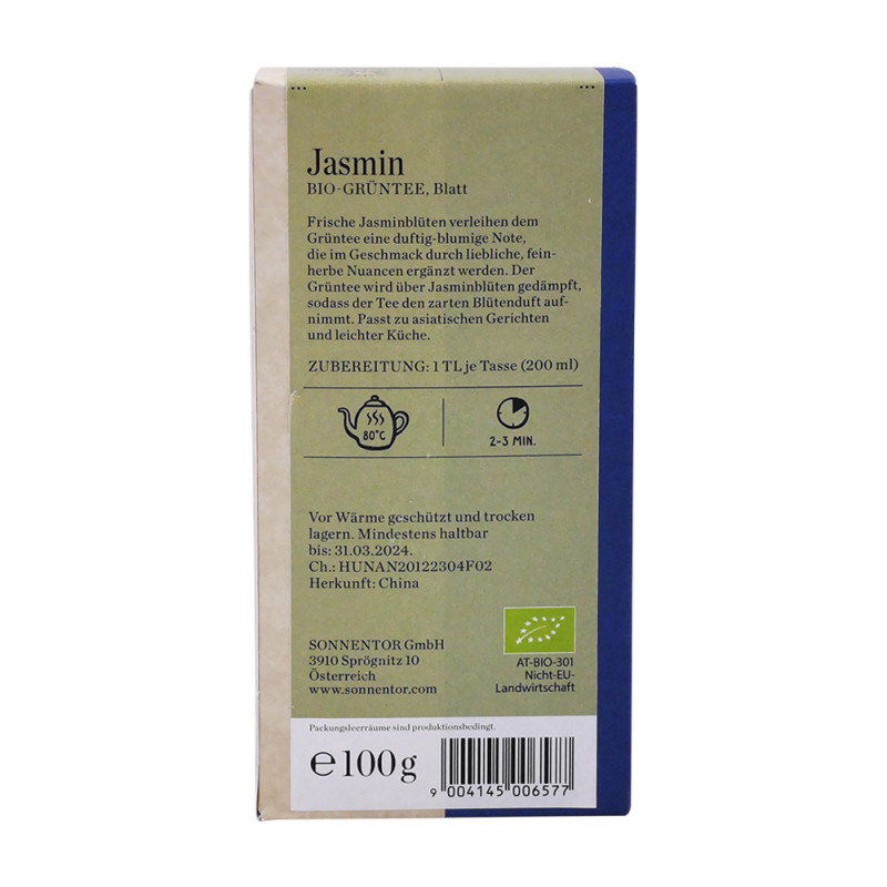 Sonnentor Grüntee Jasmin bio, 100 g