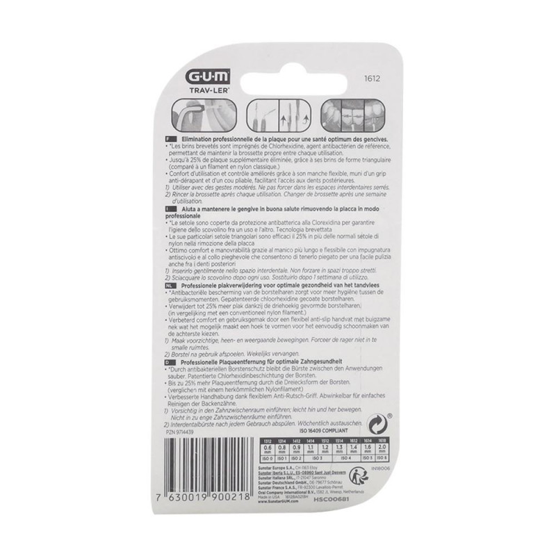 Gum TRAV-LER Inderdentalbürsten 1.4 mm 6 Stk.