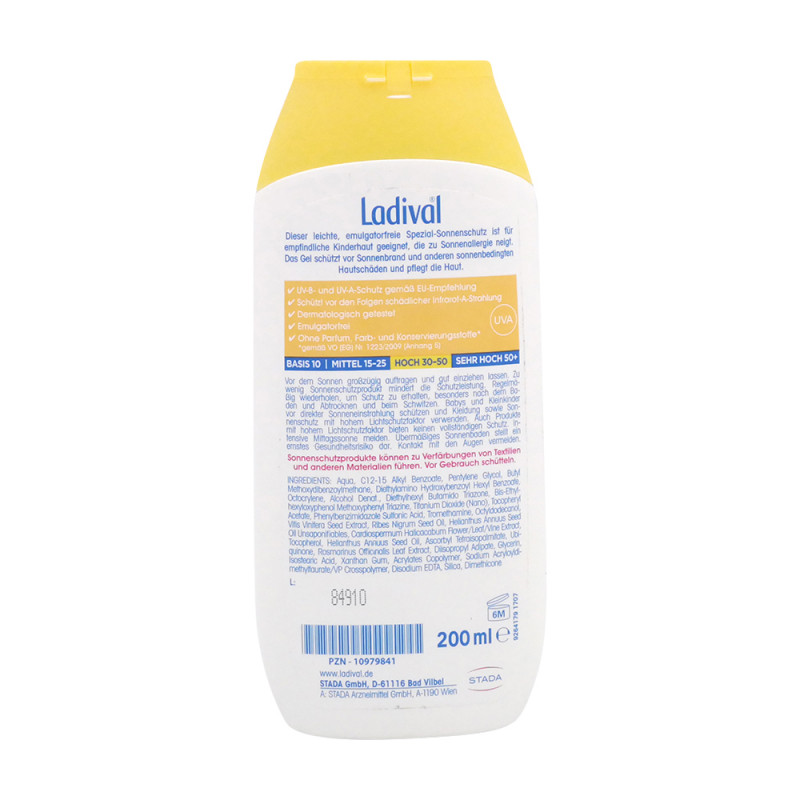 Lavidal Kind Allergie Sonnengel F30 200 ml