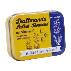 Dallmann Ingwer-Salbei Bonbons Zuckerfrei Dose 46 g
