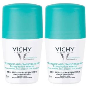 Vichy DEODORANT regulierendes Roll-On 48H Doppelpack – 2x50ml