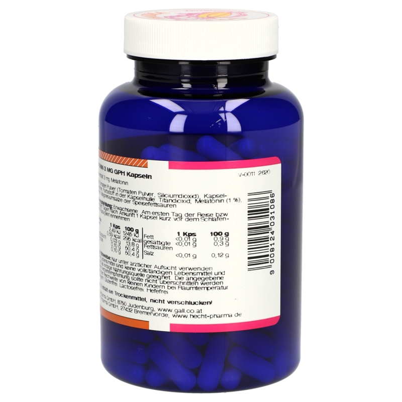 Gall Pharma MELATONIN 3mg Kapseln regulierend auf Wach- Schlafrhythmus