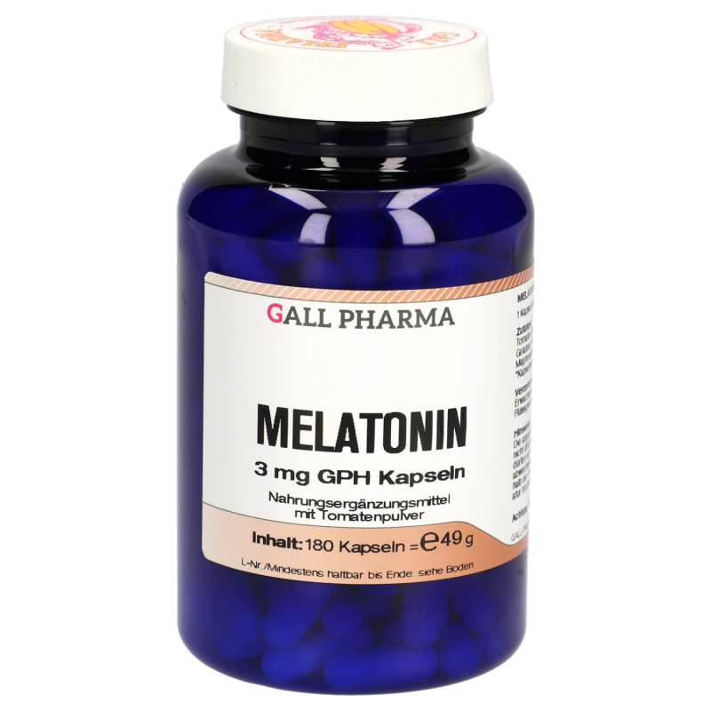 Gall Pharma MELATONIN 3mg Kapseln regulierend auf Wach- Schlafrhythmus