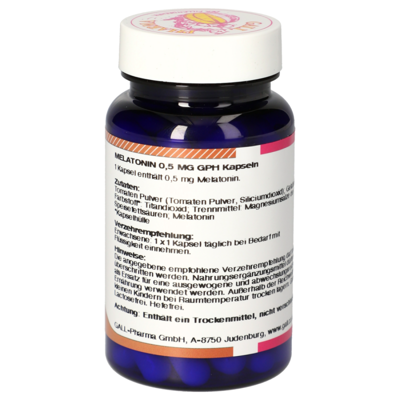 Gall Pharma MELATONIN 0,5 mg Kapseln regulierend auf Wach- Schlafrhythmus
