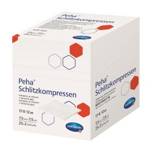 Peha Schlitzkompresse 50 Stk. 7,5 x 7,5 cm